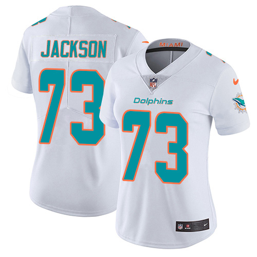 Nike Miami Dolphins #73 Austin Jackson White Women Stitched NFL Vapor Untouchable Limited Jersey